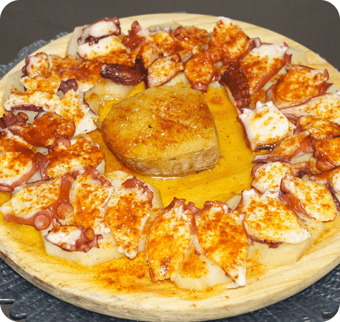 Galician Octopus — Pulpo a la Gallega served at Tapería La Mina Benidorm